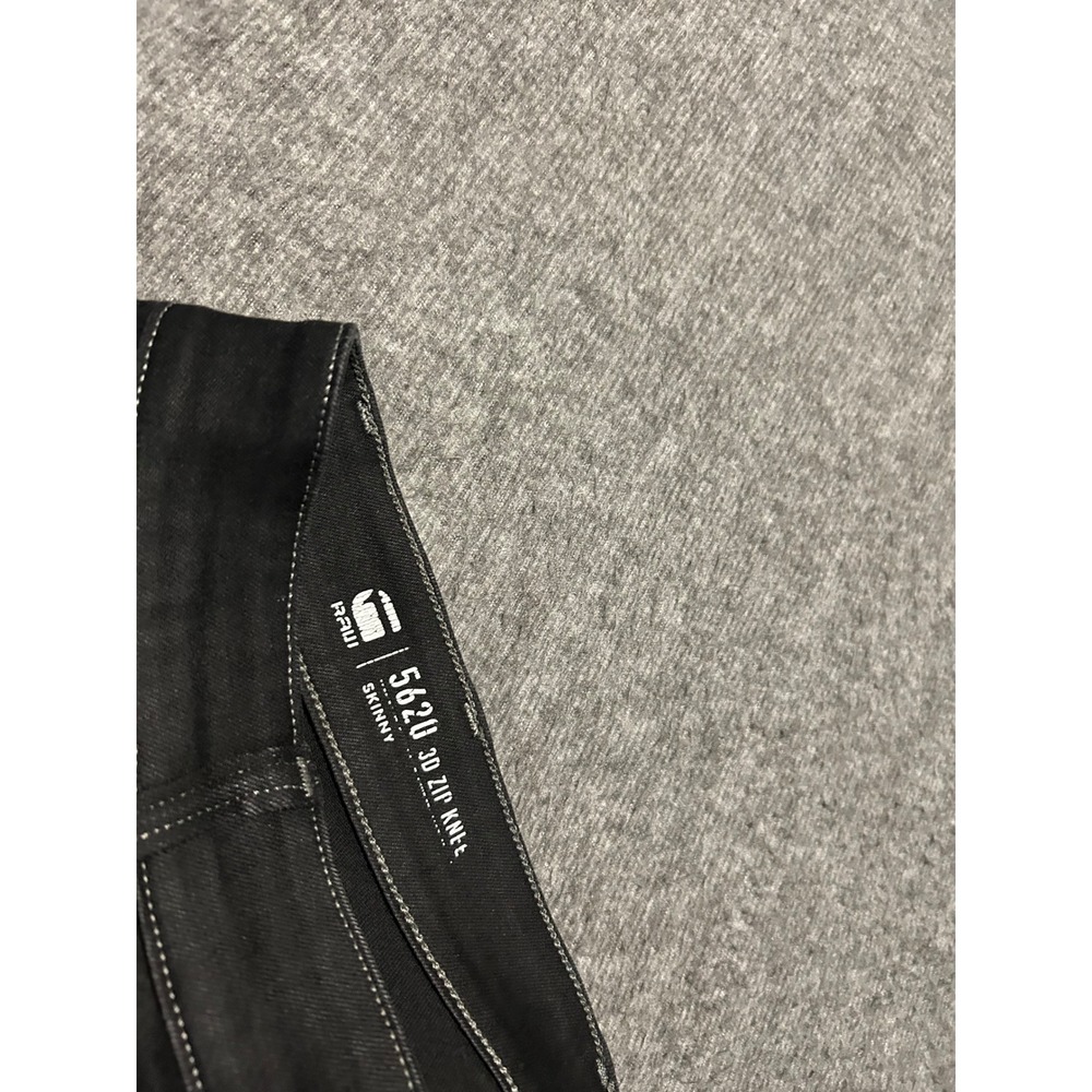 G star 3D zip knee skinny jeans black mens casual fit 36x32 biker denim - Picture 3 of 7